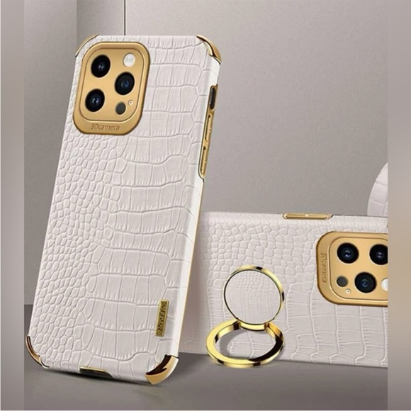 NEW iPhone 13 PRO MAX Case Luxury Crocodile Texture Shockproof Cell Phone Holder - Picture 3 of 6